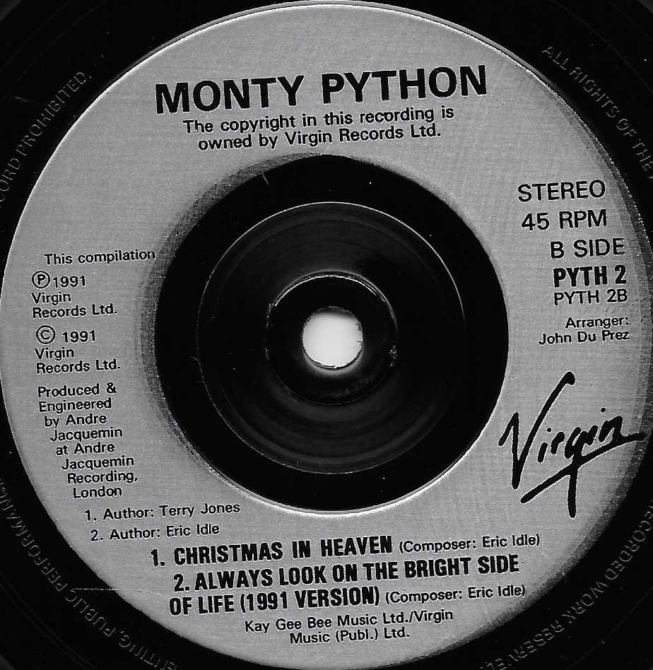 PYTH 2 Galaxy song Monty Python from the BBC records and Tapes library Label